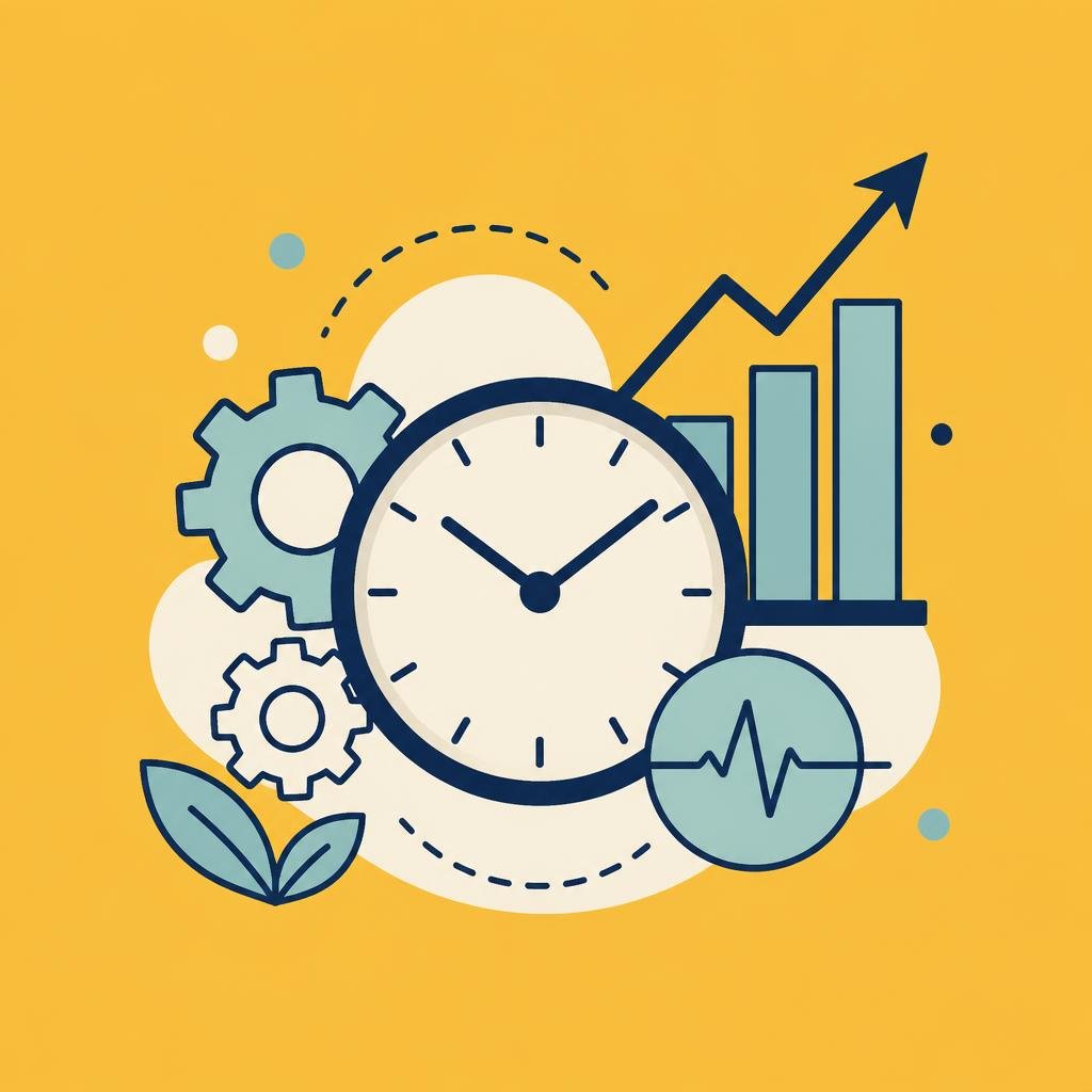 Illustration of recovered hours, rising performance, and healthy operations